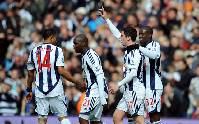 West Brom Jerome Thomas + Youssouf Mulumbu + Graham Dorrans + Marc-Antoine Fortune