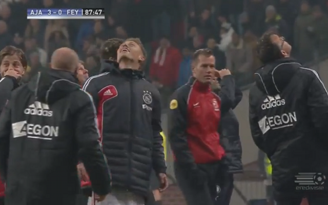 Private: (Video) Snow crashes through the Amsterdam Arena roof during Ajax’s clash with Feyenoord