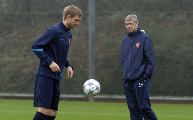 Per Mertesacker Arsene Wenger Arsenal