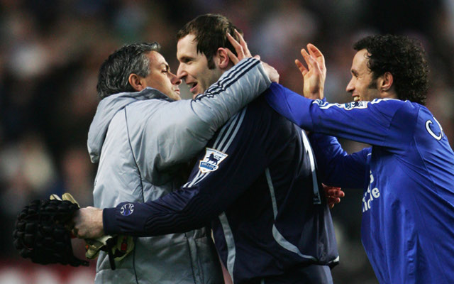 Jose Mourinho Petr Cech Ricardo Carvalho at Chelsea