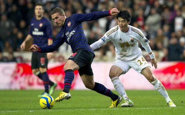 Podolski Arsenal Ki-Sung Yeung Swansea