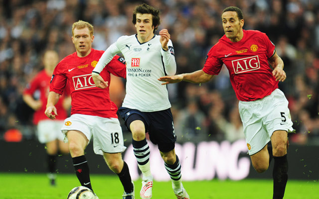 Gareth Bale Rio Ferdinand Paul Scholes Tottenham Man United