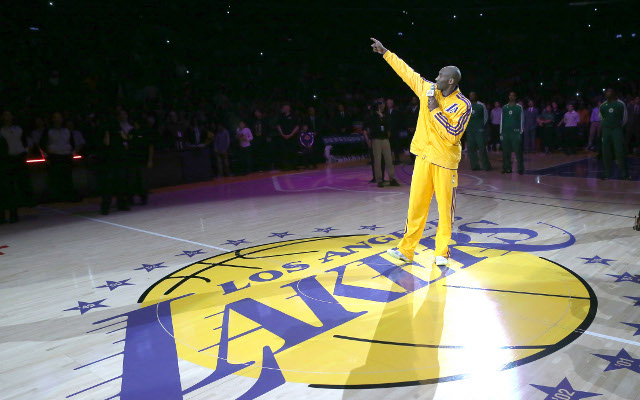 (Video) Kobe Bryant pays tribute to late owner Jerry Buss before game against Celtics