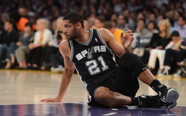 (GIF) San Antonio Spurs legend Tim Duncan fails to keep his eye on the ball during practice
