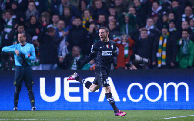 (GIF) Juventus take the early lead against Celtic with scrappy goal