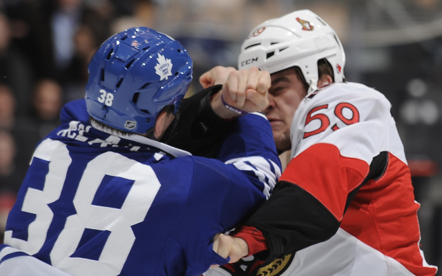 (Video) Ottawa Senators’ Dave Dziurzynski knocked unconscious during fight with Toronto Maples Leafs player