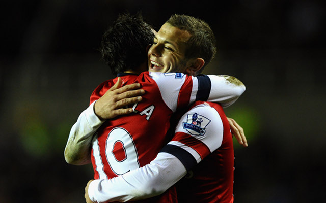 Santi Cazorla Jack Wilshere Arsenal