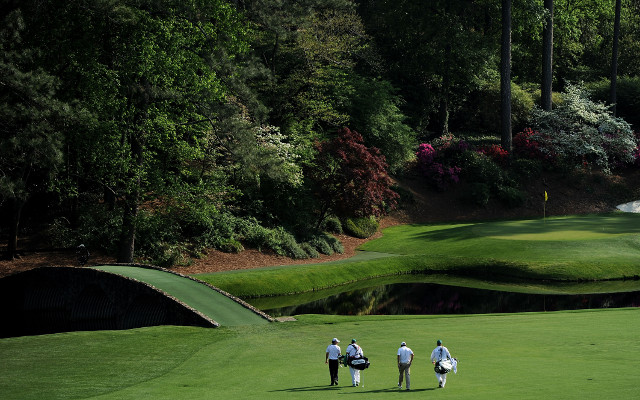 The 12th green at Augusta