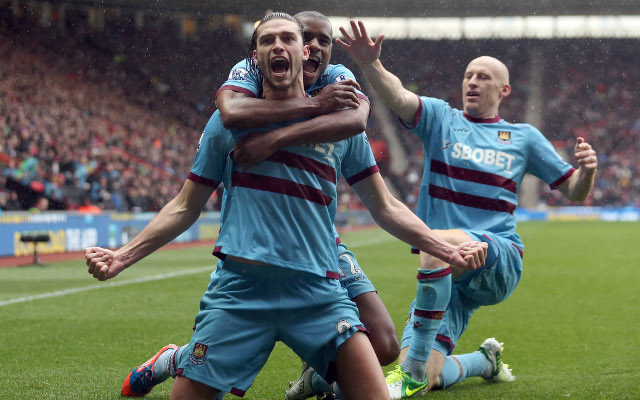 Andy Carroll James Collins West Ham United