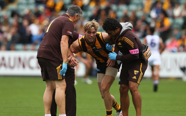 (Video) Hawthorn loses Ryan Schoenmakers to ACL injury