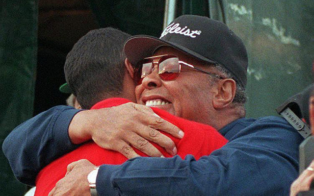 Tiger Woods and his father Earl Woods