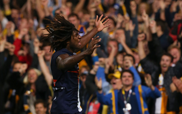 West Coast’s Nic Naitanui wins it for his side after the siren