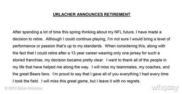 urlacher retires