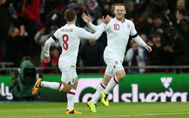 Unfit England stars Rooney and Wilshere will play 45 minutes each against Scotland