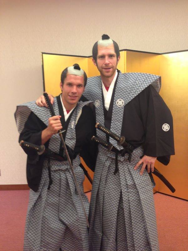 Per Mertesacker Lucas Podolski Samurai Arsenal