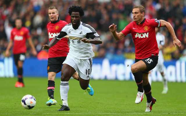 Bony Swansea Vidic Manchester United