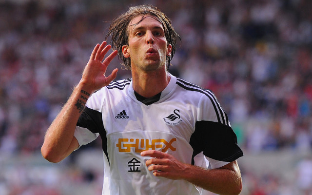 (GIF) Arsenal target Michu puts Swansea 1-0 up in Europa League with fine goal