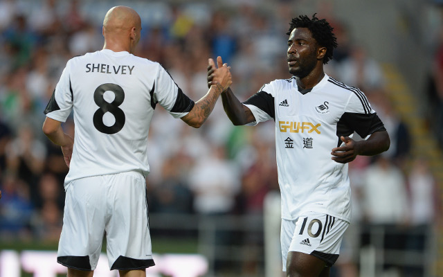 Jonjo Shelvey Wilfried Bony Swansea City