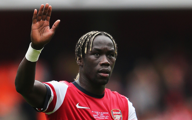 (Image) Arsenal’s Bacary Sagna celebrates wildly following France win