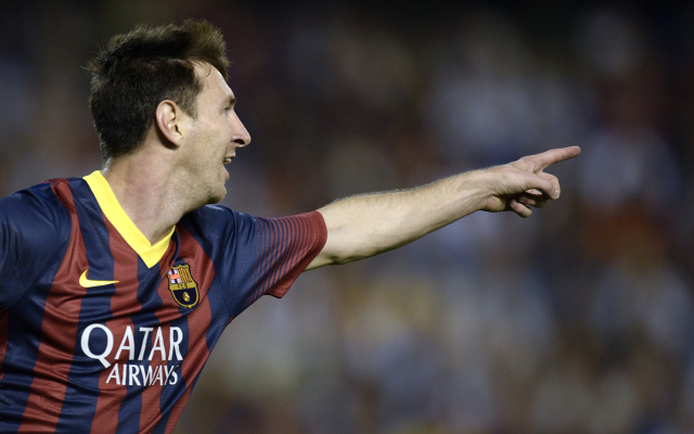 (Gif) Messi nets first half hat-trick for Barcelona against Valencia in La Liga