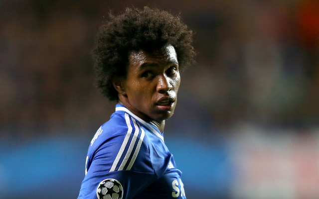 (Image) Chelsea playmaker Willian salutes Hazard following hat-trick