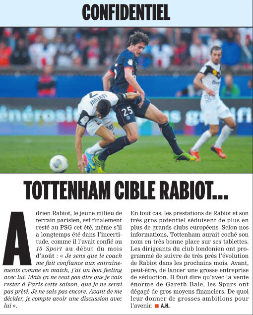 Rabiot Spurs interest