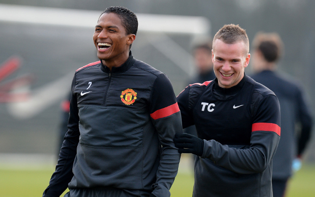 Antonio Valencia Tom Cleverley Manchester United