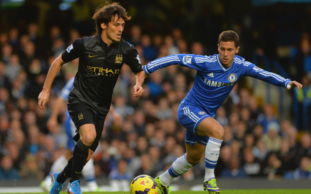 David Silva Manchester City Eden Hazard Chelsea