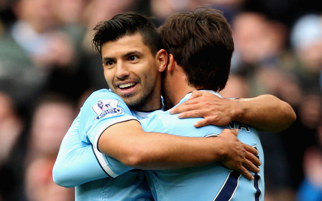 Sergio Aguero David Silva Manchester City