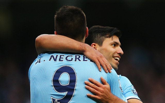 Alvaro Negredo Sergio Aguero Manchester City