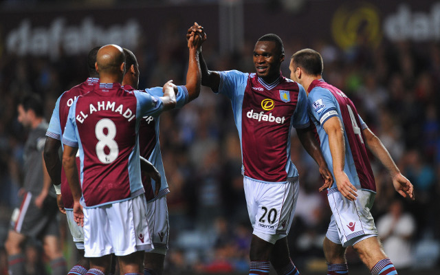 Aston Villa Jores Okore Karim El Ahmadi Christian Benteke Ron Vlaar