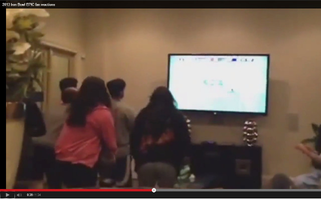 (Video) Auburn v Alabama: Iron Bowl 2013 fan’s reactions