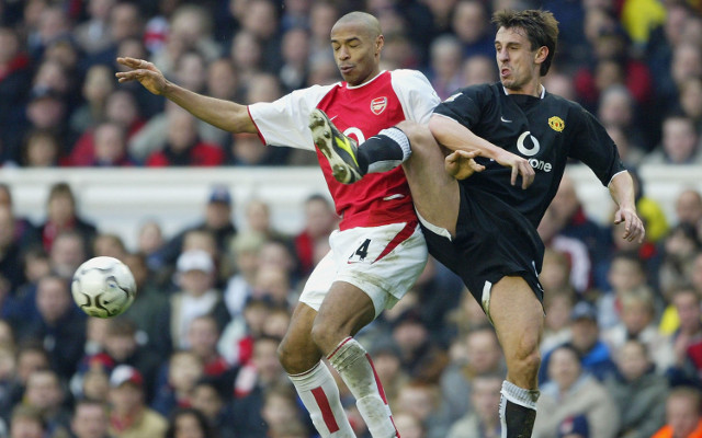 Thierry Henry Arsenal Gary Neville Manchester United