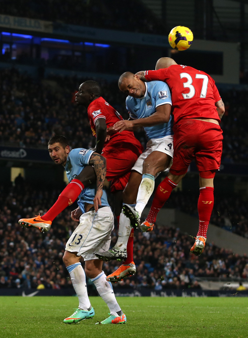 Vincent Kompany Martin Skrtel Man city LIverpool