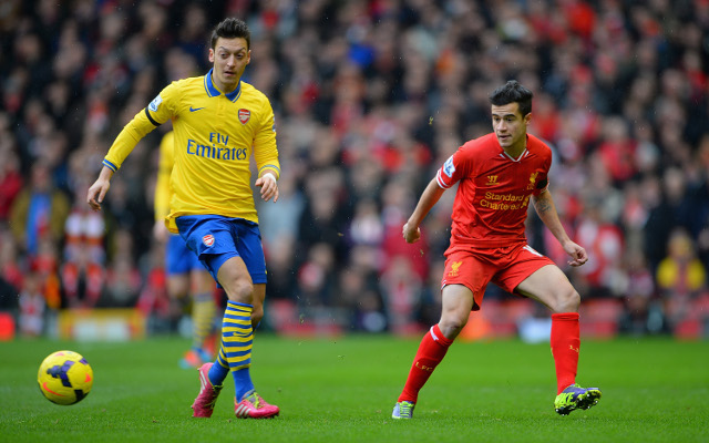 Coutinho and Mesut Ozil