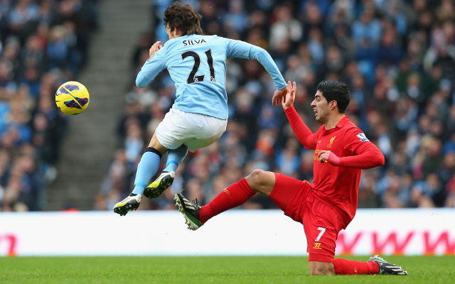 David Silva Manchester City Luis Suarez Liverpool