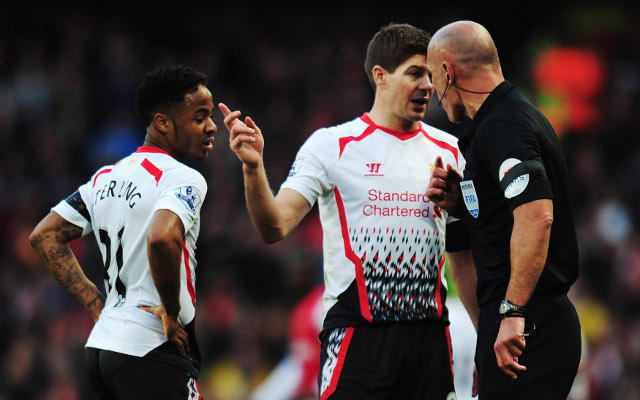 Raheem Sterling Steven Gerrard Liverpool Howard Webb