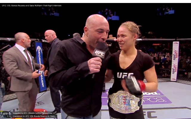 (Video) UFC 170 highlights: Ronda Rousey v Sara McMann – post fight interviews