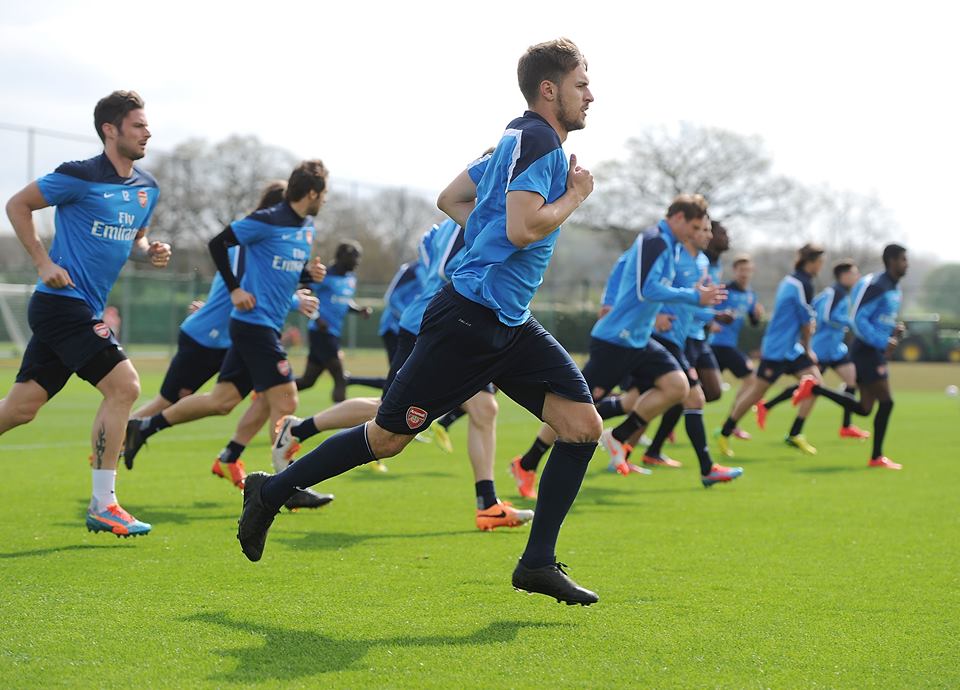 Ramsey back in training