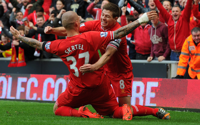 Steven Gerrard Martin Skrtel Liverpool