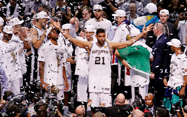 (Video) San Antonio Spurs star Tim Duncan reacts to winning his fifth NBA championship