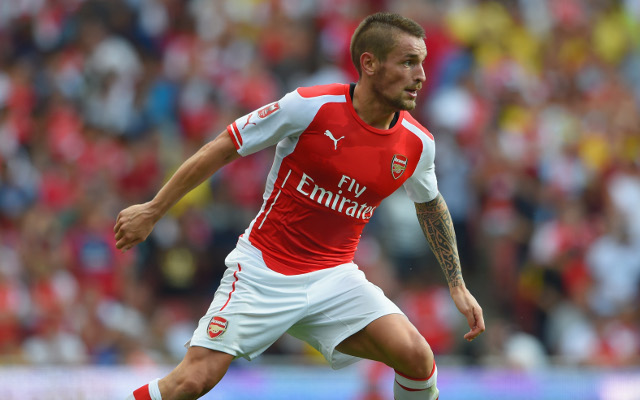 (Image)  Arsenal defender Mathieu Debuchy returns to training following injury layoff