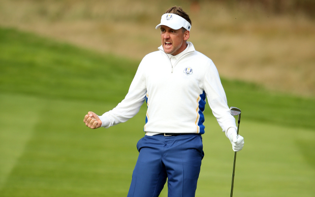 (Vine) Ryder Cup specialist Ian Poulter proves why he’s the best in this competition with superb chip