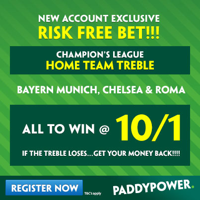 Paddy Power Chelsea Bayern Munich Roma