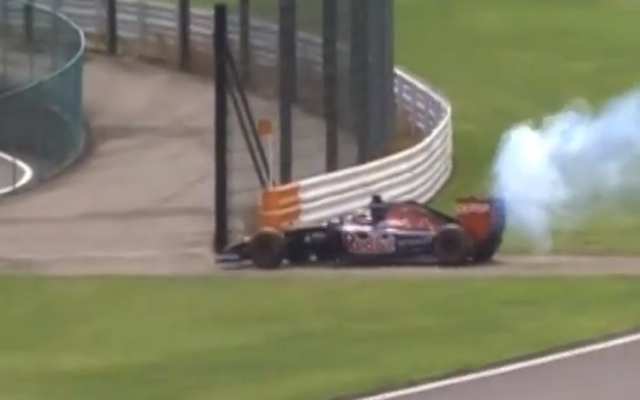 (Video) Max Verstappen’s Toro Rosso F1 debut goes up in smoke…literally