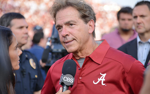 (Video) Fan gets slammed trying to approach Alabama HC Saban after game