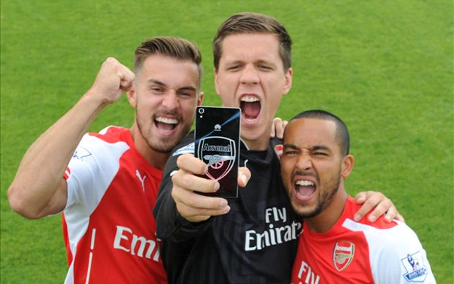 Arsenal Ramsey Szczesny Walcott selfie