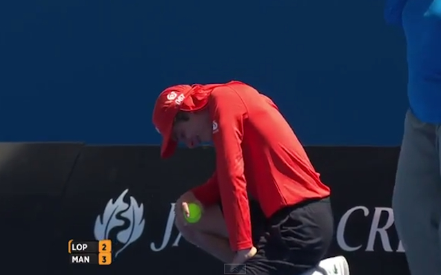 (Video) Australian Open 2015: OUCH! Ball kid gets hit in the genitals by 196km/h Feliciano Lopez serve