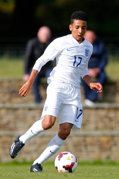 Birmingham City's Odin Bailey playing for England at youth level