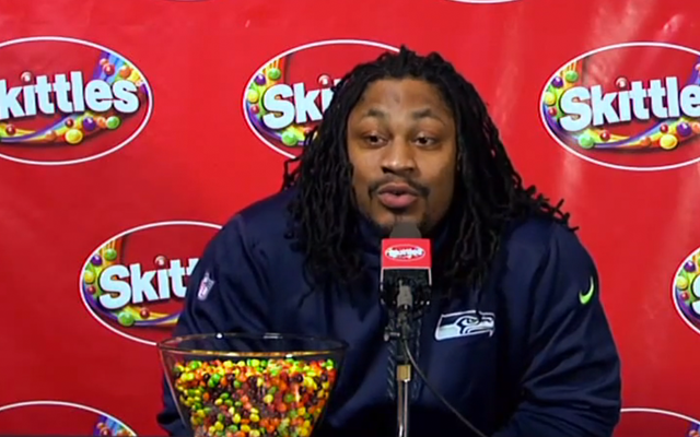 Marshawn Lynch says “You know why I’m here” repeatedly at 2nd media day